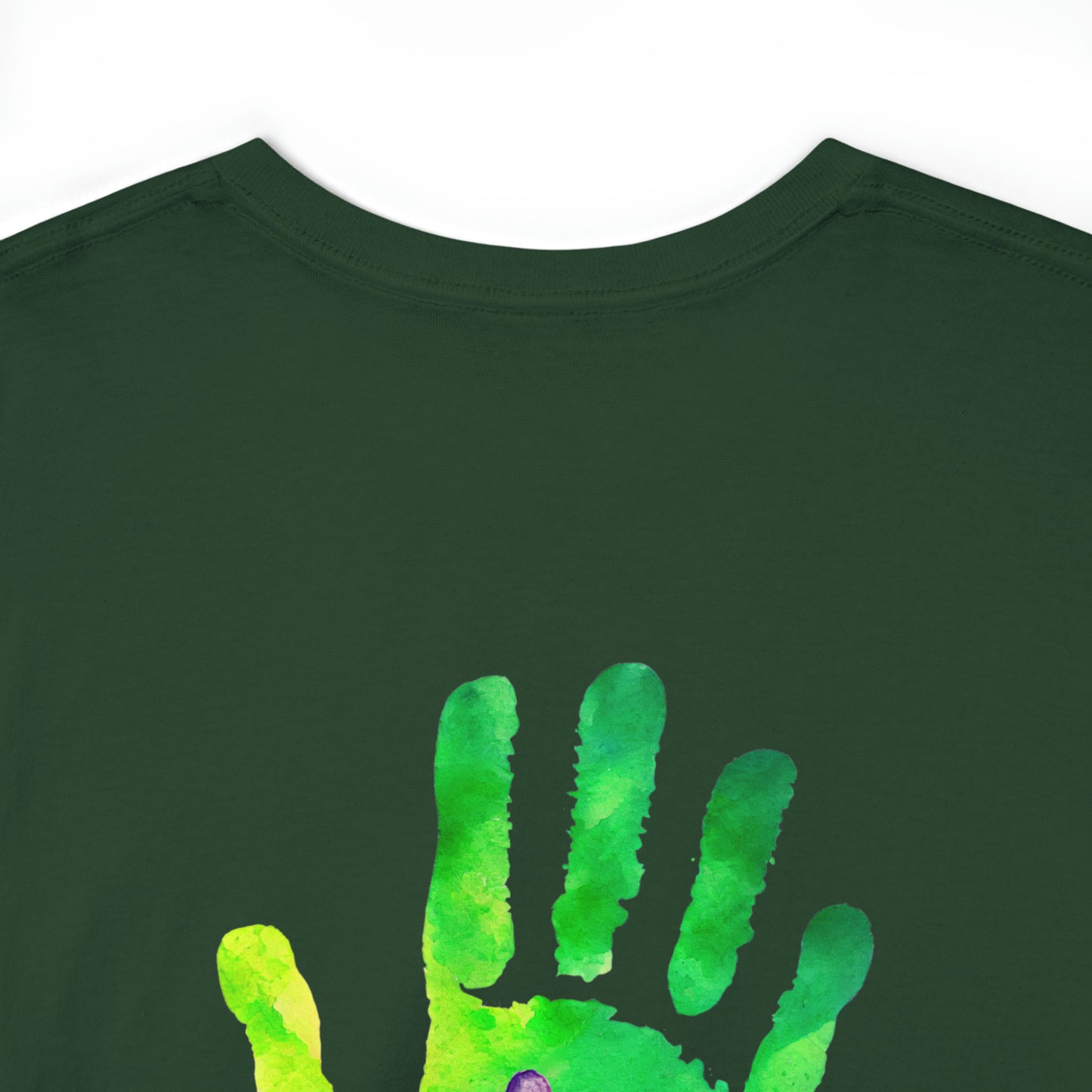 Paw front, Hand and paw back - Unisex Heavy Cotton Tee