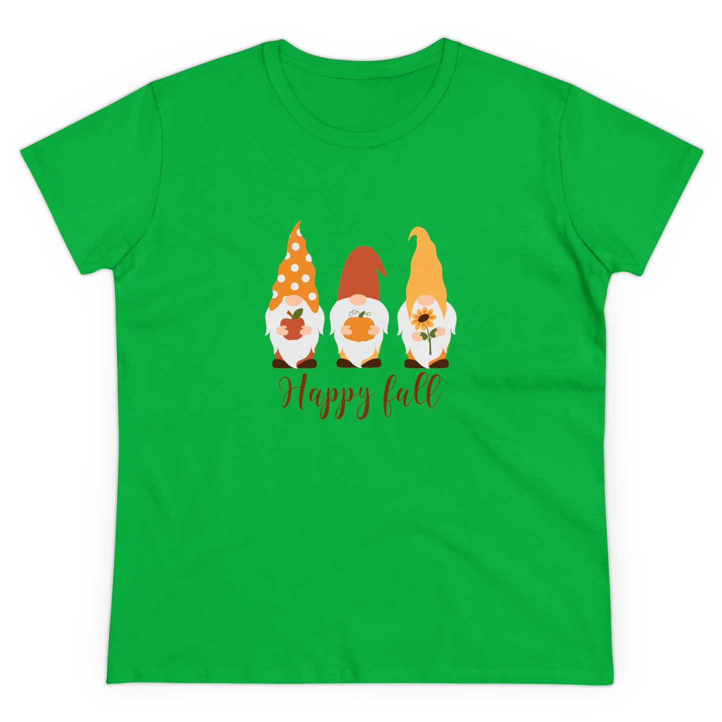 Happy Fall Gnomes - Women's Midweight Cotton Tee