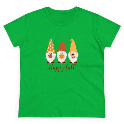 Happy Fall Gnomes - Women's Midweight Cotton Tee