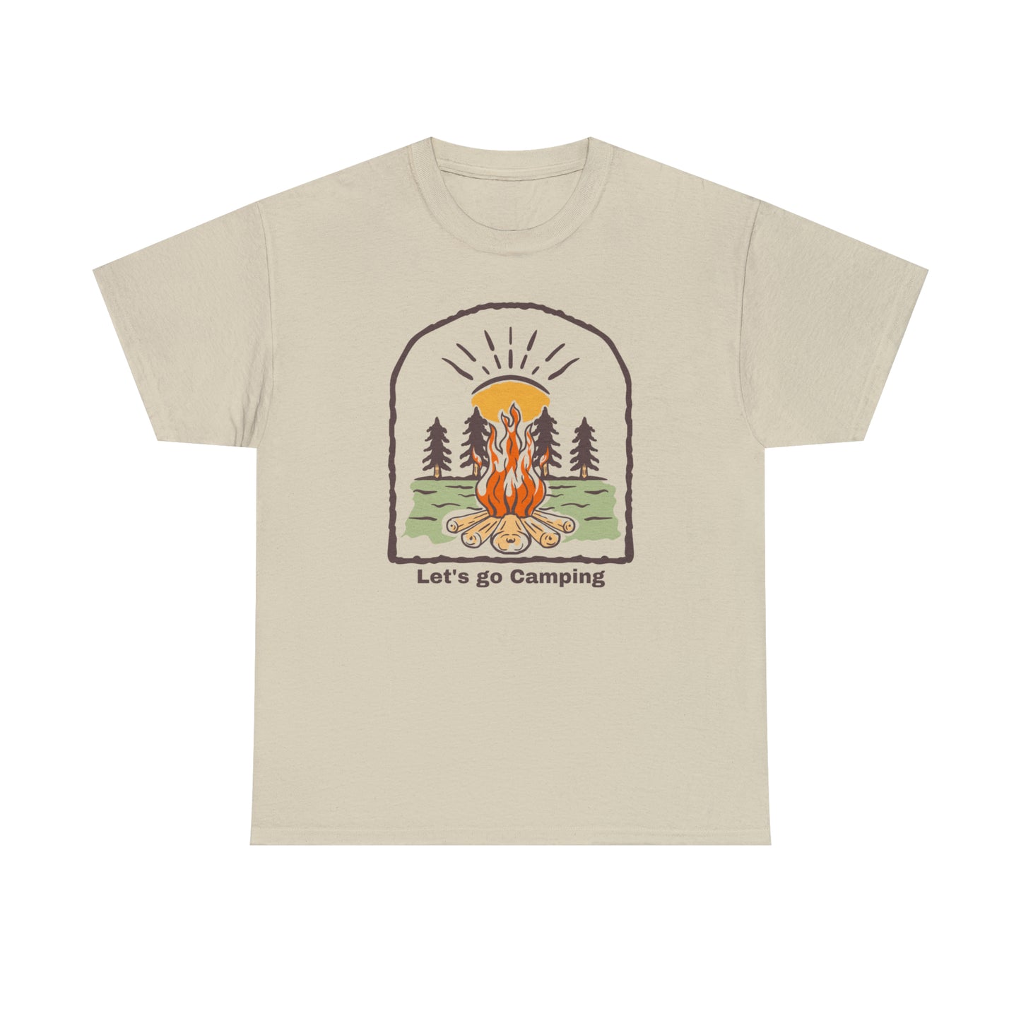 Let's Go Camping - Unisex Heavy Cotton Tee