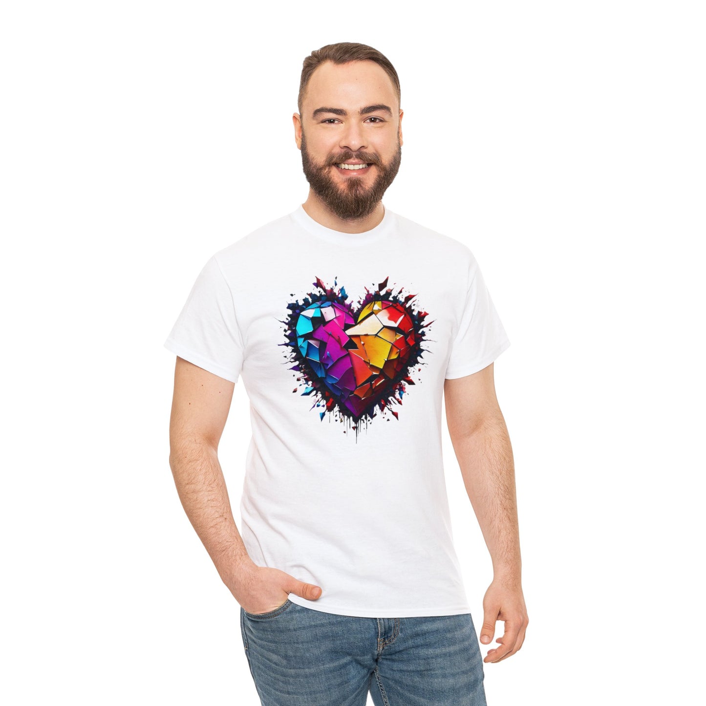 Heart Unisex Heavy Cotton T-Shirt