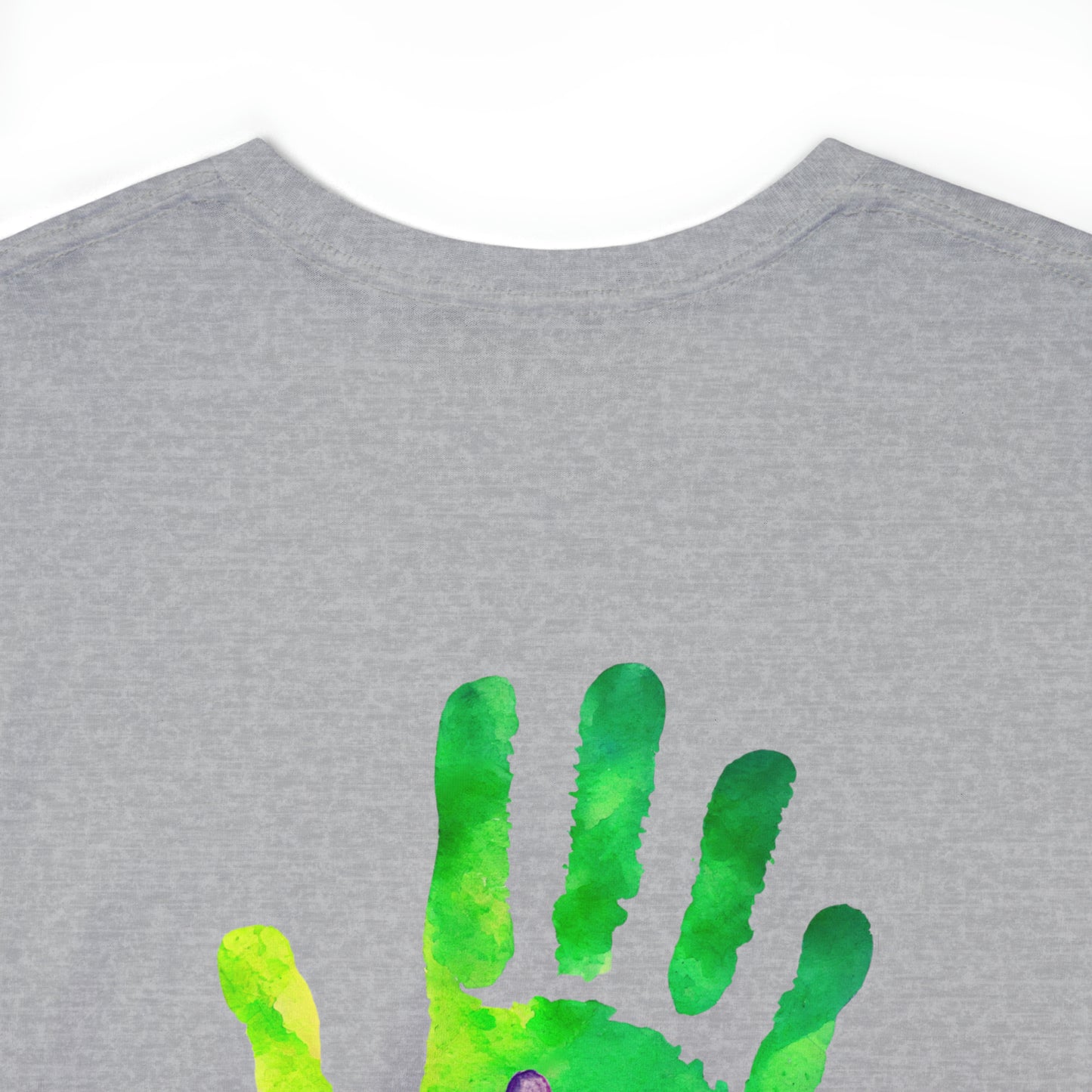 Paw front, Hand and paw back - Unisex Heavy Cotton Tee