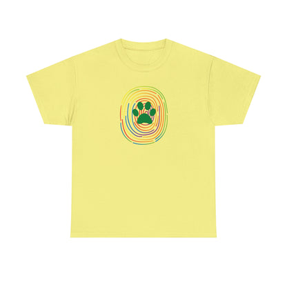 Fingerprint with dog paw - Unisex Heavy Cotton Tee