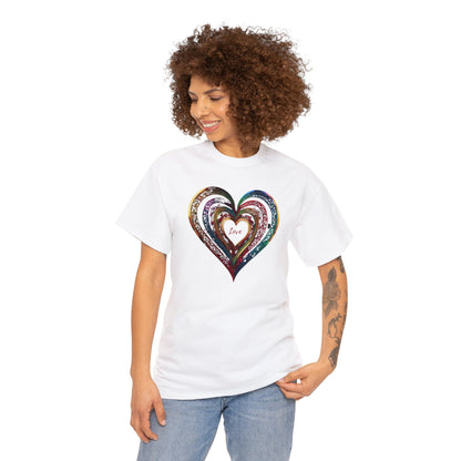 Love Heart Unisex Heavy Cotton T-Shirt