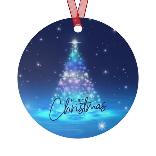 Blue Tone Christmas Metal Ornaments