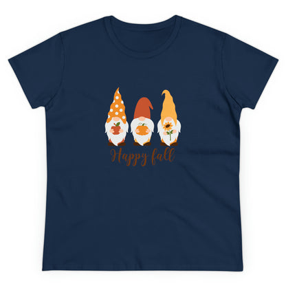 Happy Fall Gnomes - Women's Midweight Cotton Tee