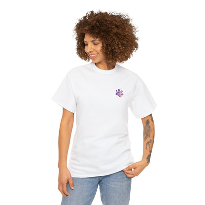 Paw front, Hand and paw back - Unisex Heavy Cotton Tee