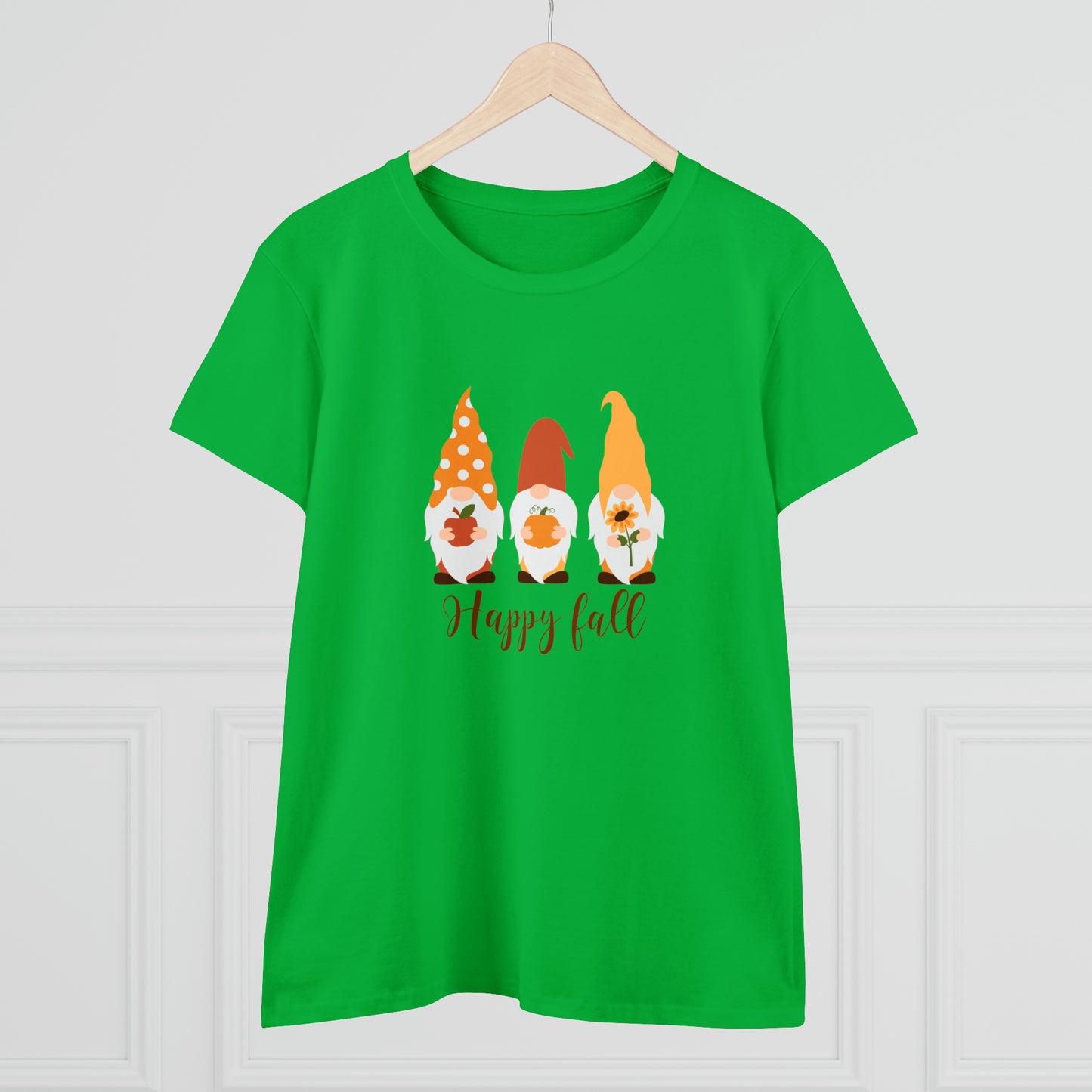 Happy Fall Gnomes - Women's Midweight Cotton Tee