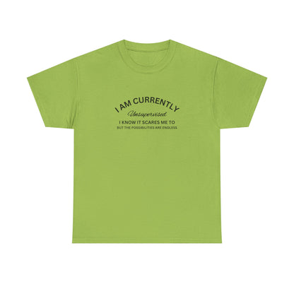 I Am Currently Unsupervised - Unisex Heavy Cotton Tee