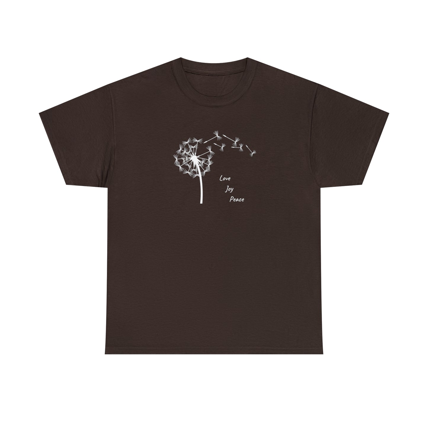 Dandelion, Love Joy Peace - Unisex Heavy Cotton Tee