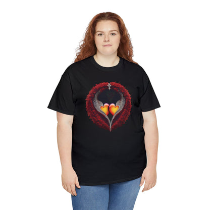 Hearts and Wings Unisex Heavy Cotton T-Shirt