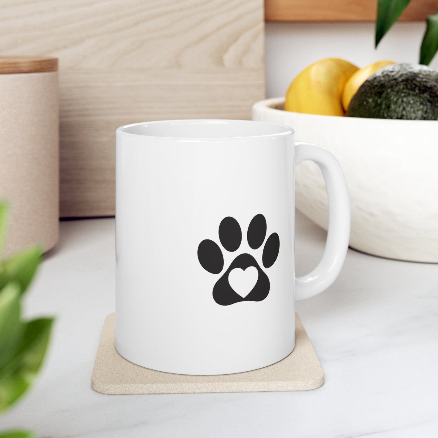 I Love My Dogs + Paw - Ceramic Mug 11oz