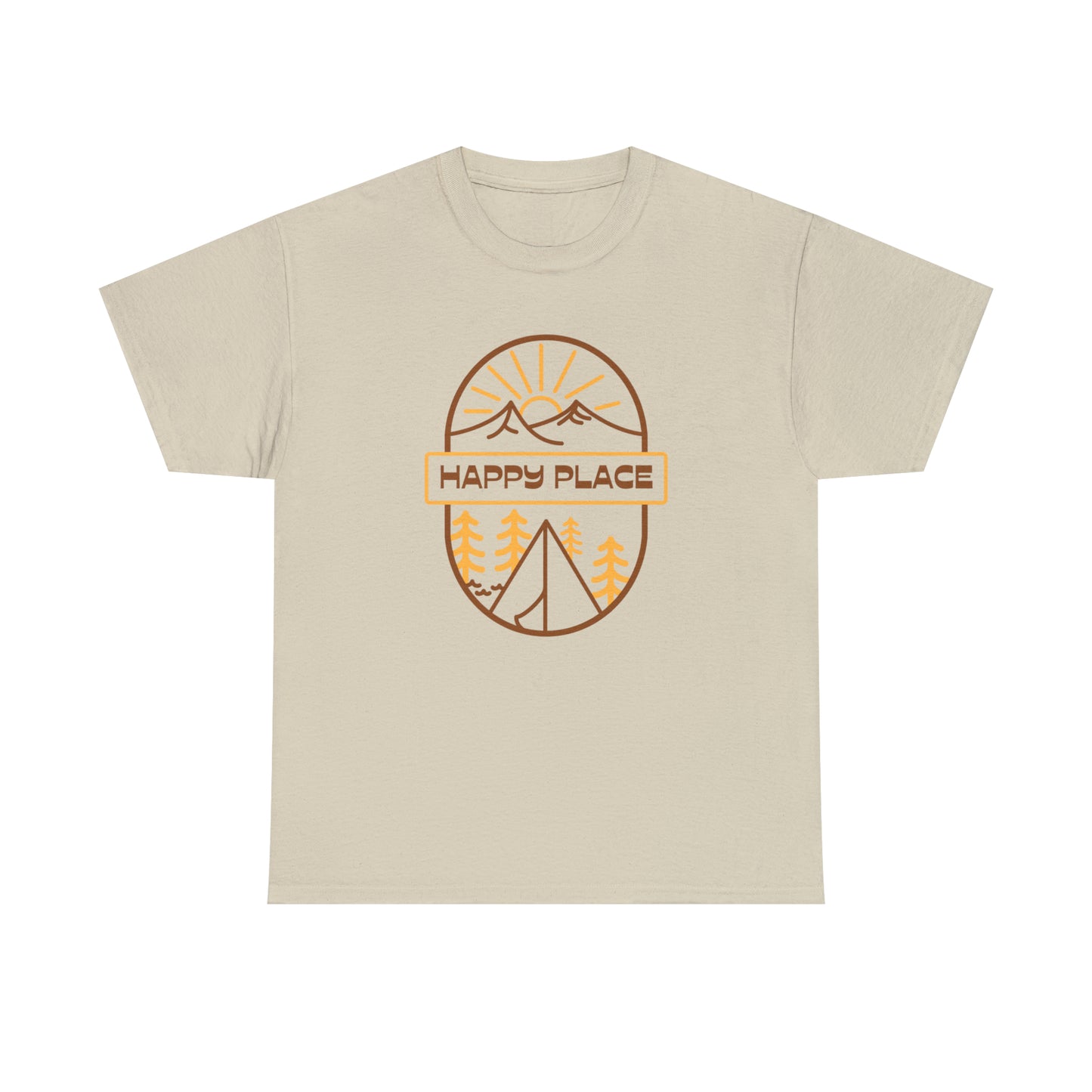 Happy Place Camping Unisex Heavy Cotton Tee