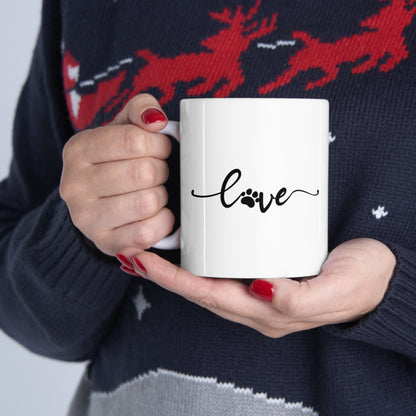 Love with paw - Ceramic Mug 11oz