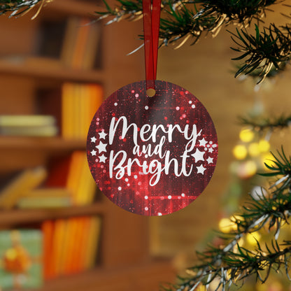 Merry and Bright Metal Ornaments
