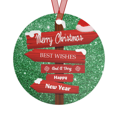 Gnome Merry Christmas Metal Ornaments