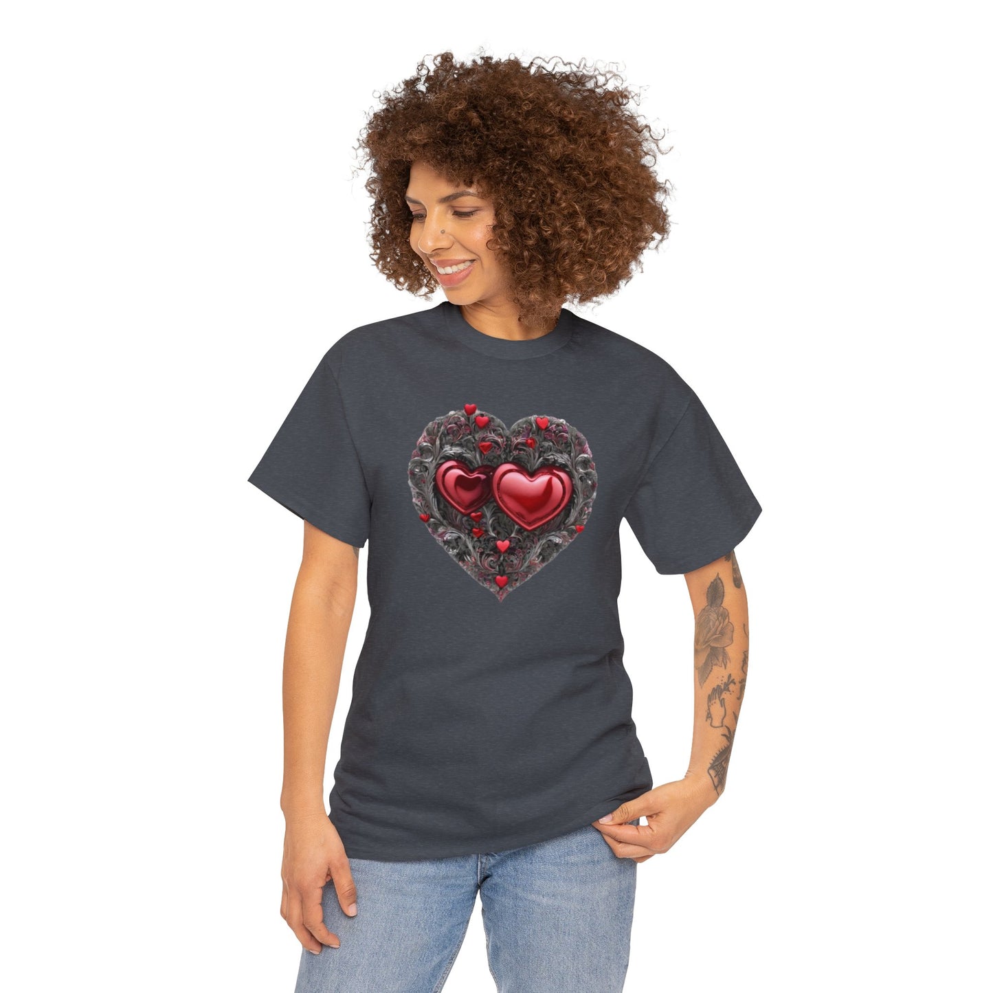 Two Hearts Together Unisex Heavy Cotton T-Shirt