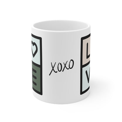 Love, XOXO, Ceramic Mug 11oz