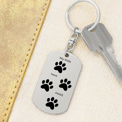 My Kids Have Paws, Dog Tag Keychain