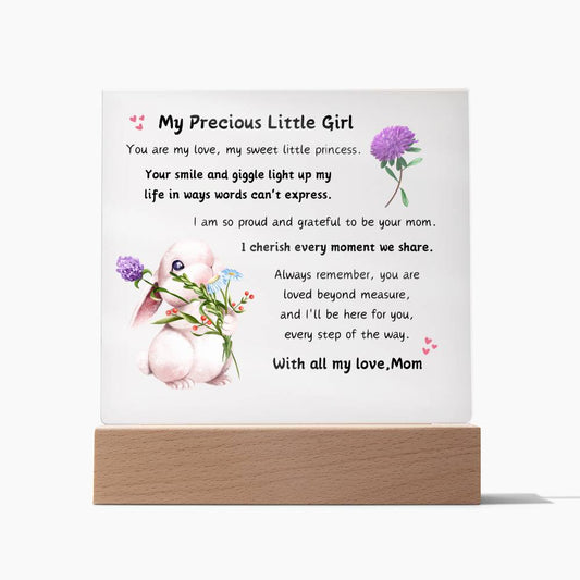 Acrylic Plaque with Optional LED Nightlight - Little Girl