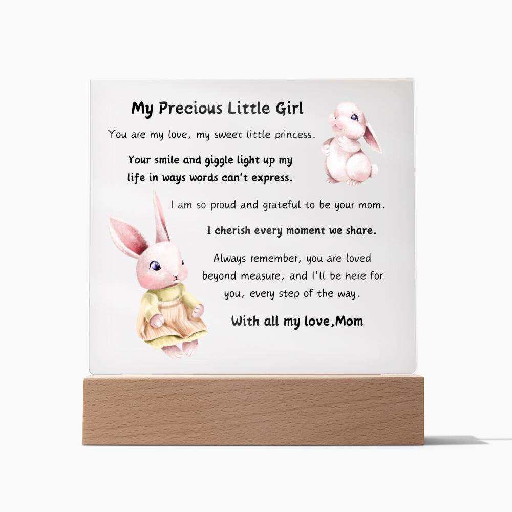 Acrylic Plaque with Optional LED Nightlight - Little Girl