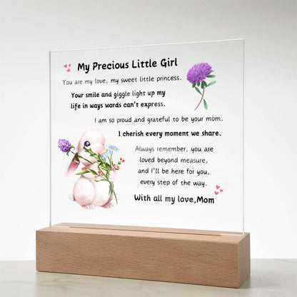 Acrylic Plaque with Optional LED Nightlight - Little Girl