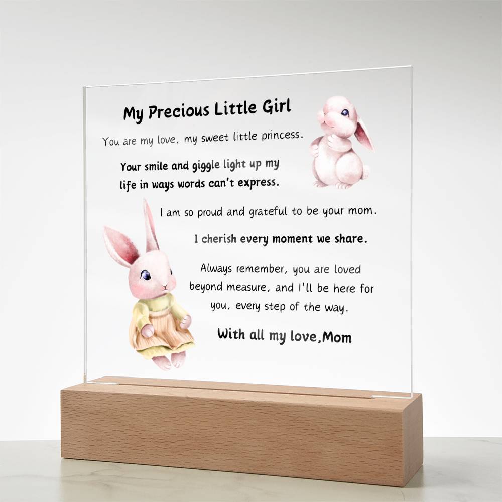 Acrylic Plaque with Optional LED Nightlight - Little Girl