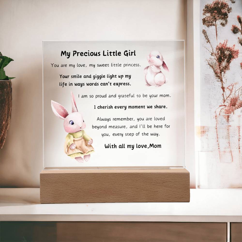 Acrylic Plaque with Optional LED Nightlight - Little Girl