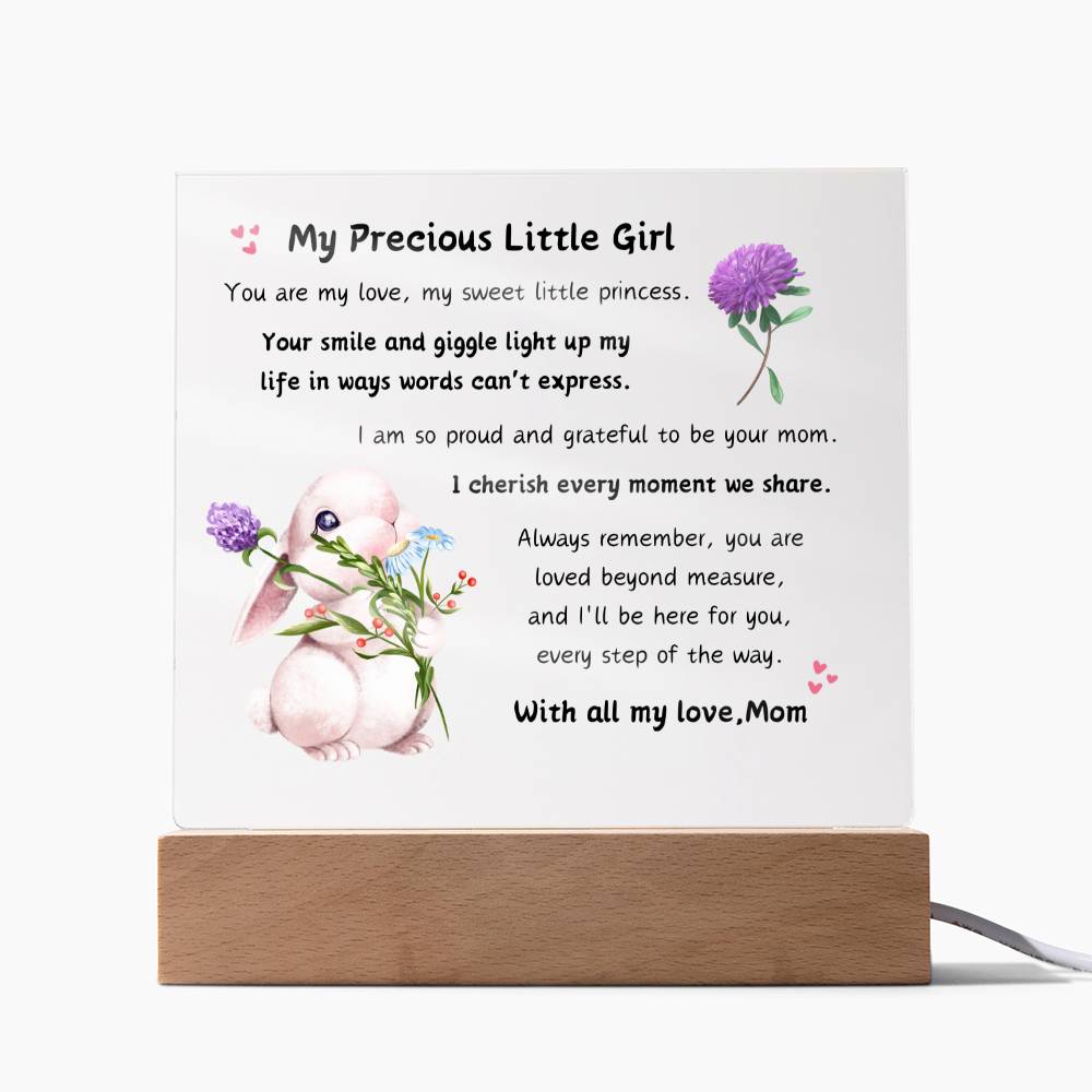 Acrylic Plaque with Optional LED Nightlight - Little Girl