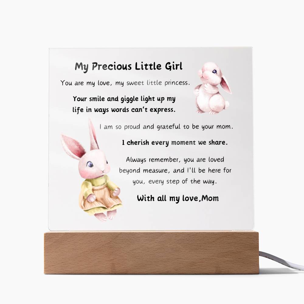 Acrylic Plaque with Optional LED Nightlight - Little Girl