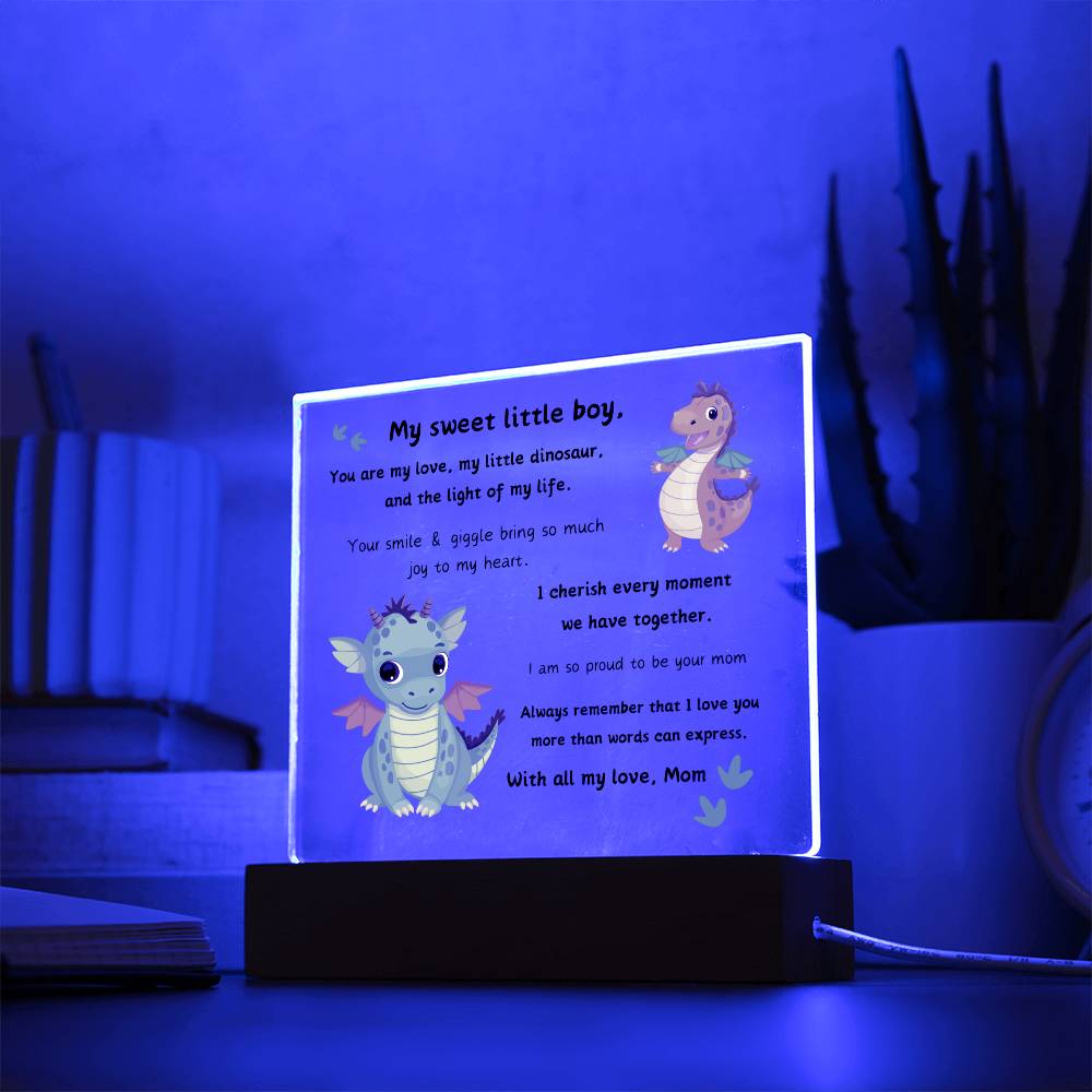 Acrylic Plaque with Optional LED Nightlight - Little Boy