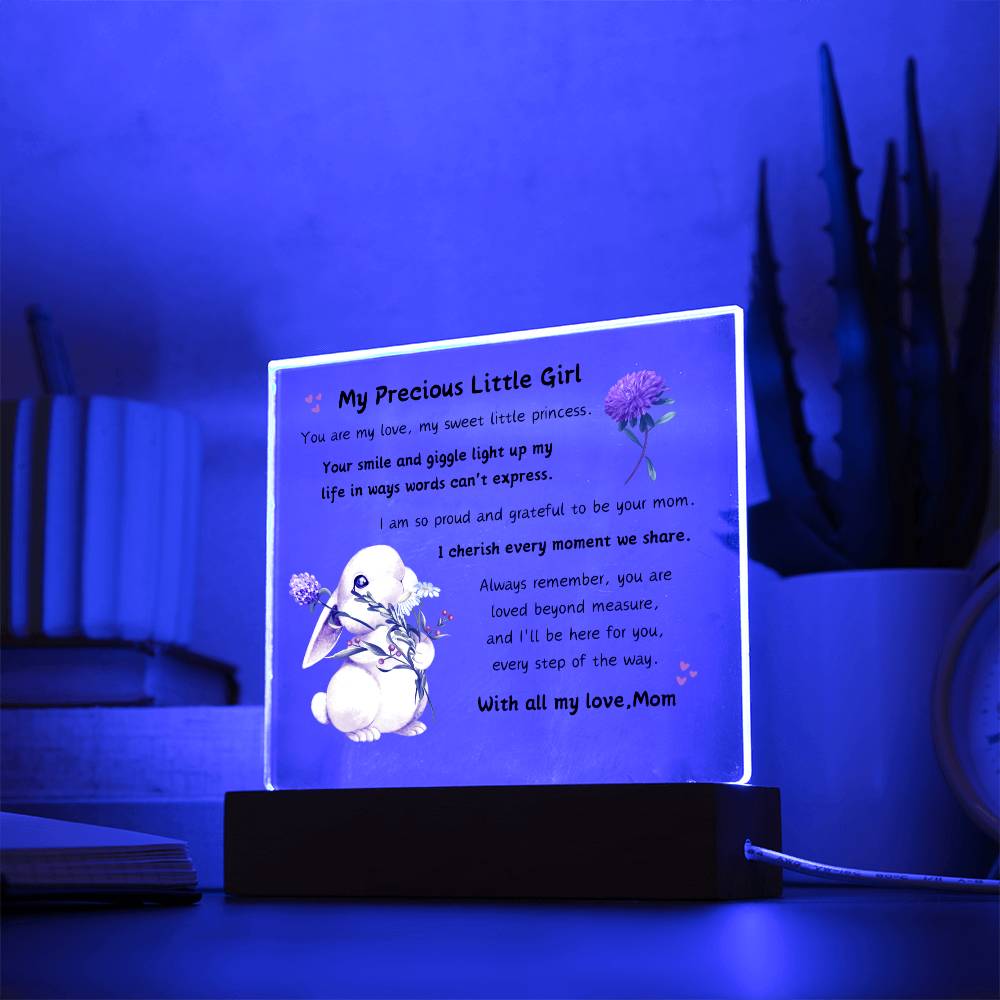 Acrylic Plaque with Optional LED Nightlight - Little Girl