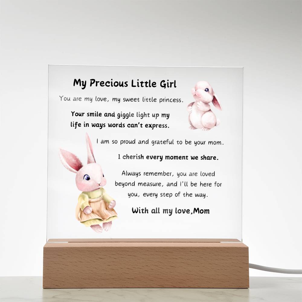 Acrylic Plaque with Optional LED Nightlight - Little Girl