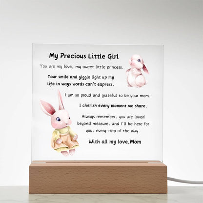 Acrylic Plaque with Optional LED Nightlight - Little Girl