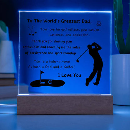 Acrylic Plaque with Optional LED Nightlight - Gift Dad