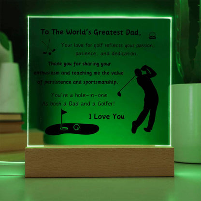 Acrylic Plaque with Optional LED Nightlight - Gift Dad