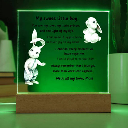 Acrylic Plaque with Optional LED Nightlight - Little Boy