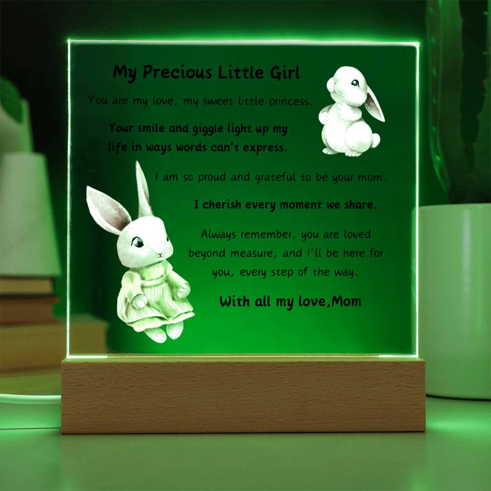 Acrylic Plaque with Optional LED Nightlight - Little Girl