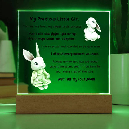 Acrylic Plaque with Optional LED Nightlight - Little Girl