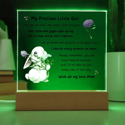 Acrylic Plaque with Optional LED Nightlight - Little Girl