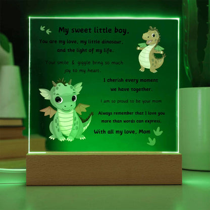 Acrylic Plaque with Optional LED Nightlight - Little Boy