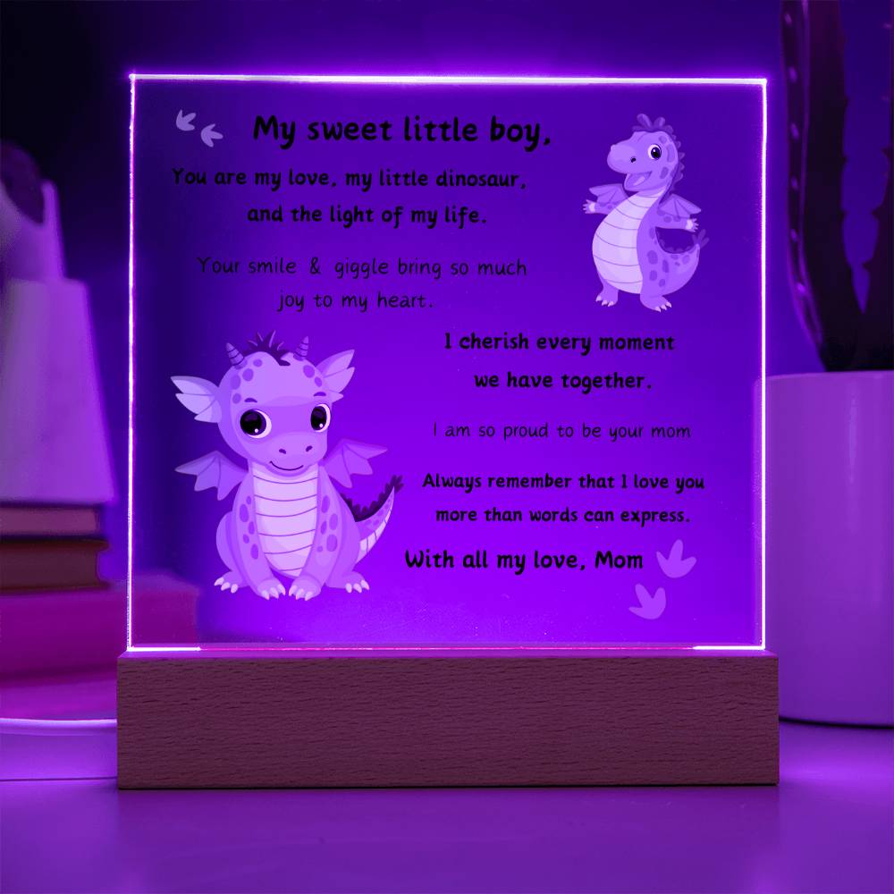 Acrylic Plaque with Optional LED Nightlight - Little Boy