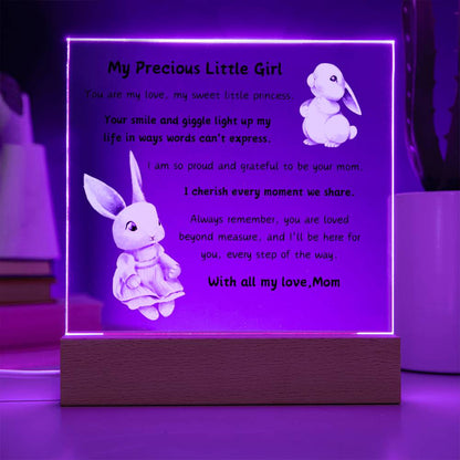 Acrylic Plaque with Optional LED Nightlight - Little Girl