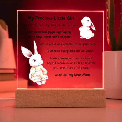 Acrylic Plaque with Optional LED Nightlight - Little Girl