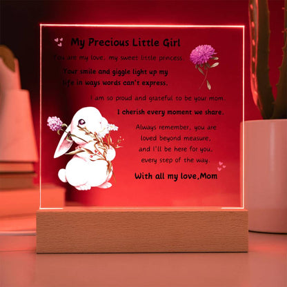 Acrylic Plaque with Optional LED Nightlight - Little Girl