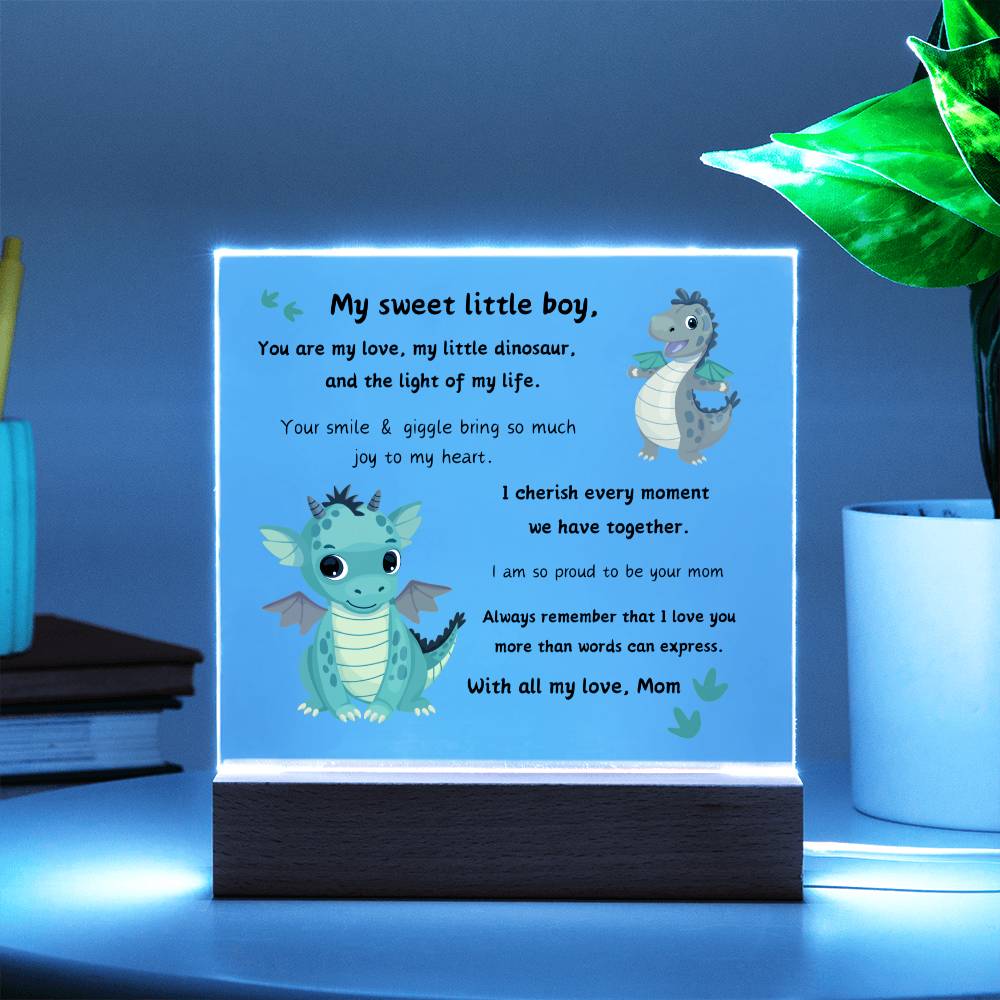 Acrylic Plaque with Optional LED Nightlight - Little Boy