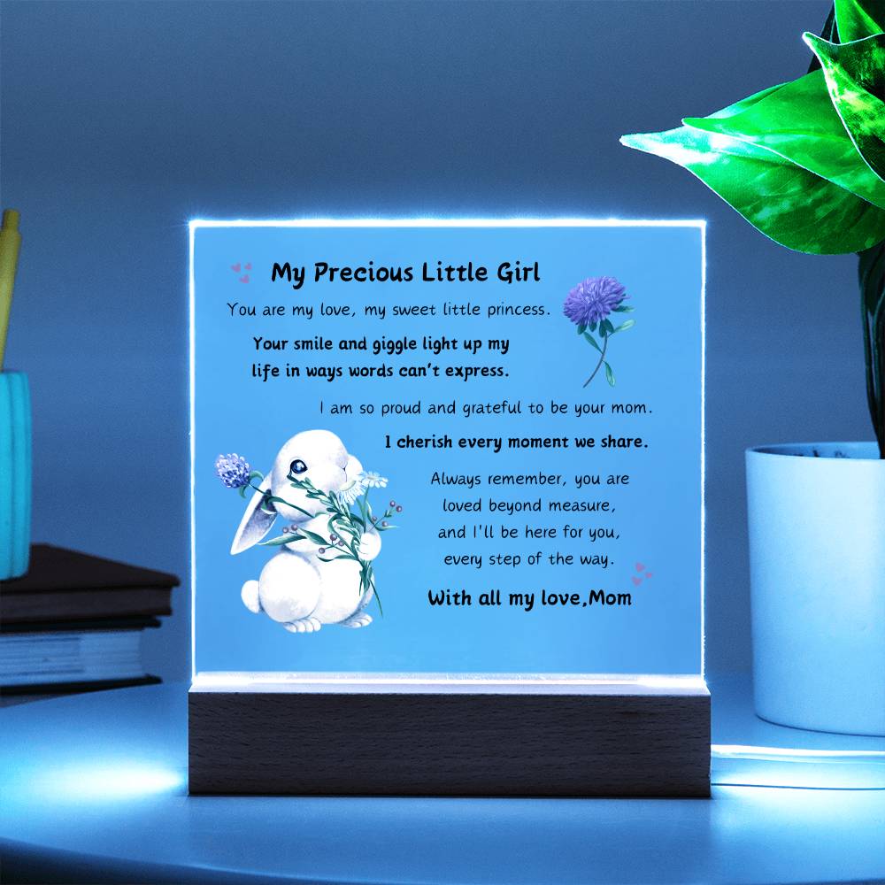 Acrylic Plaque with Optional LED Nightlight - Little Girl